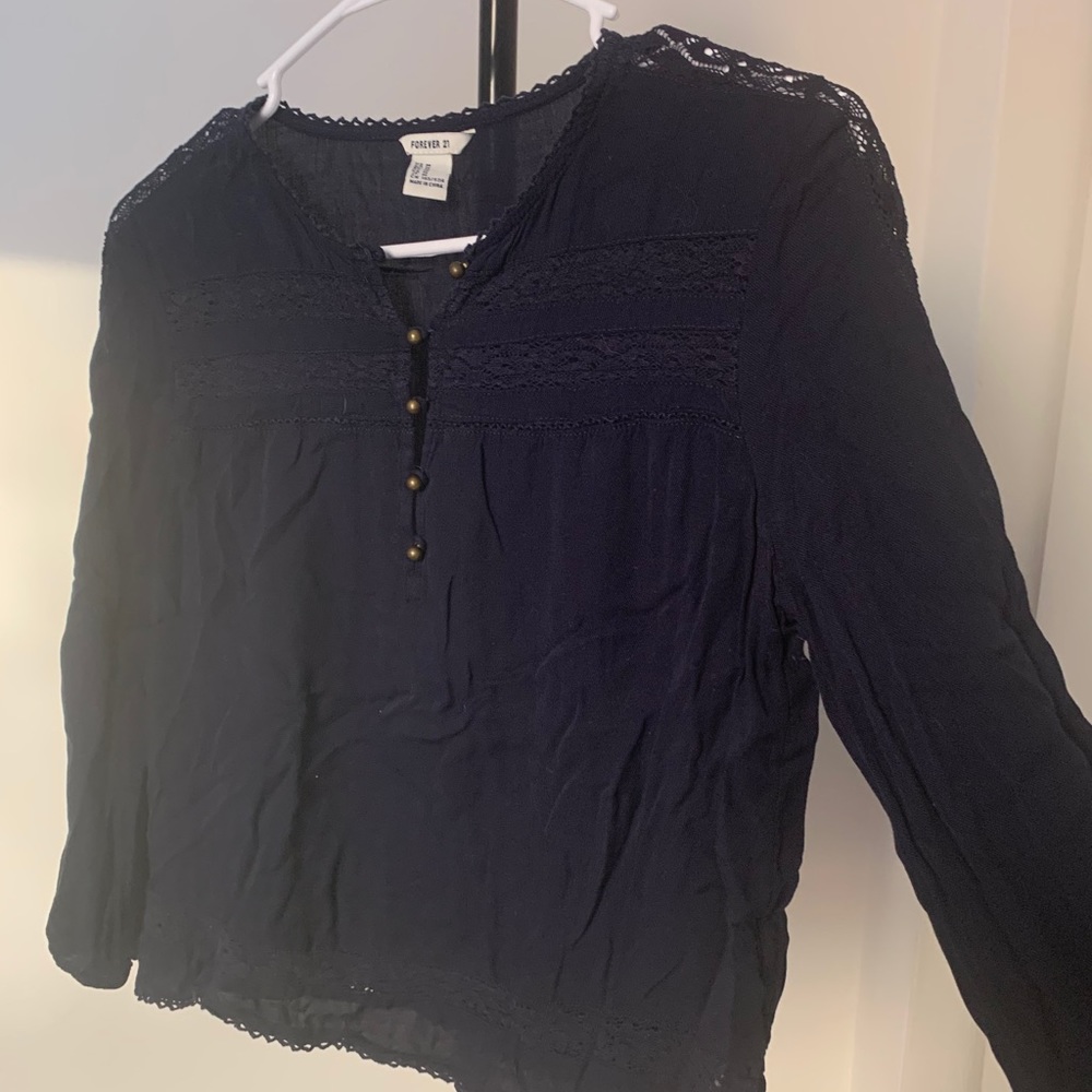 Navy blue blouse
